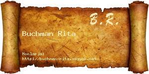 Buchman Rita névjegykártya